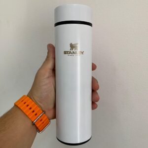 Garrafa Térmica Inteligente De Inox Termômetro Digital 500ml - Azul