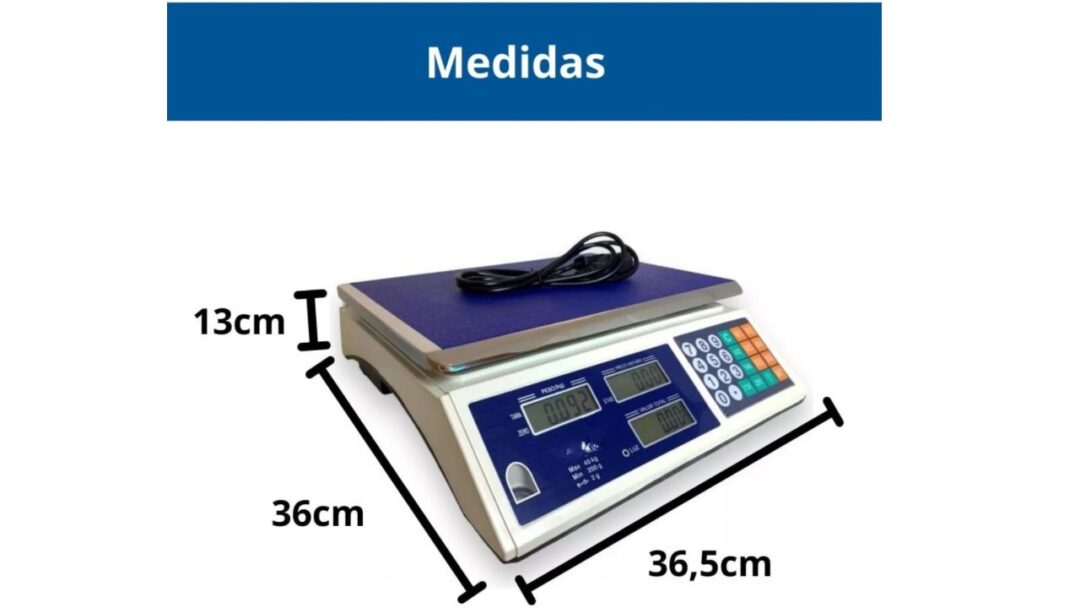 Balança Digital 40kg Alta Precisão com Visor Iluminado – Ideal para Comércio, Feiras e Cozinha Profissional - Imagem 2